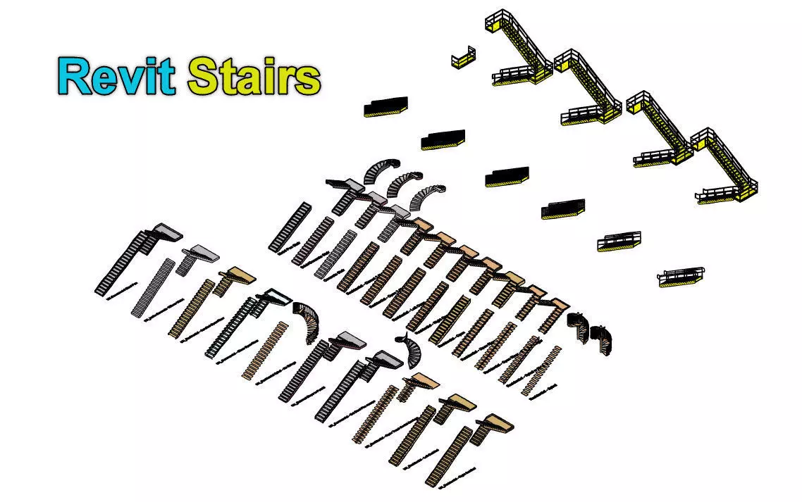Revit Stairs Collection Free 3D model_0