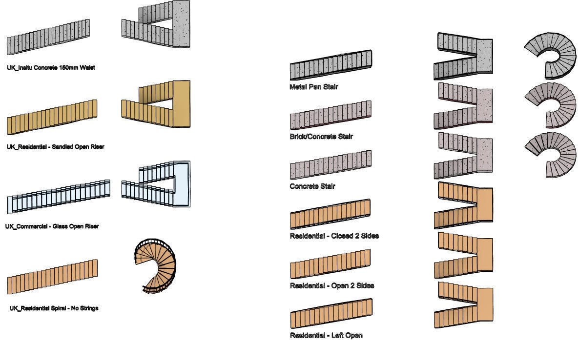 Revit Stairs Collection Free 3D model_1