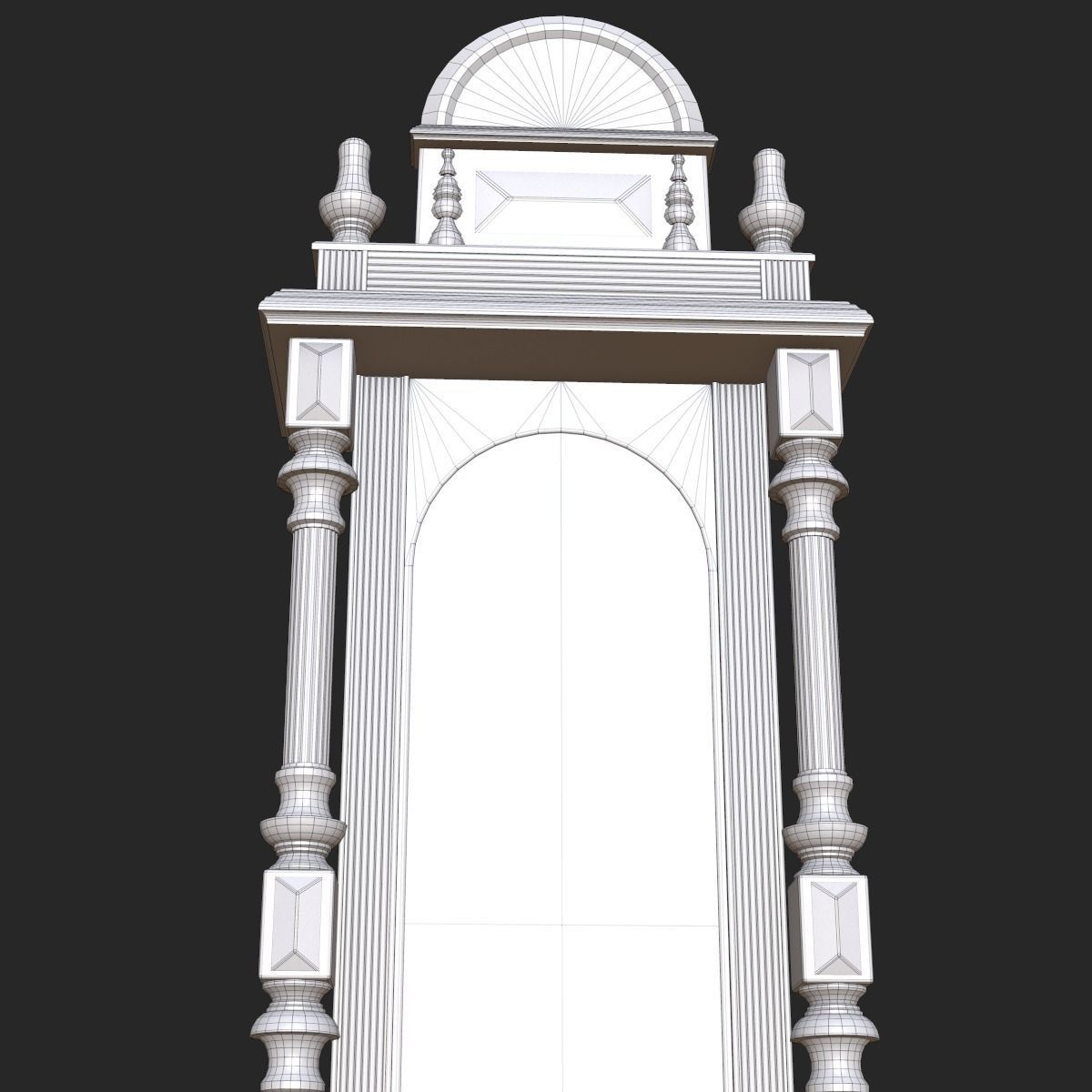 Old Antique Wall Clock PBR Low-poly 3D model_20