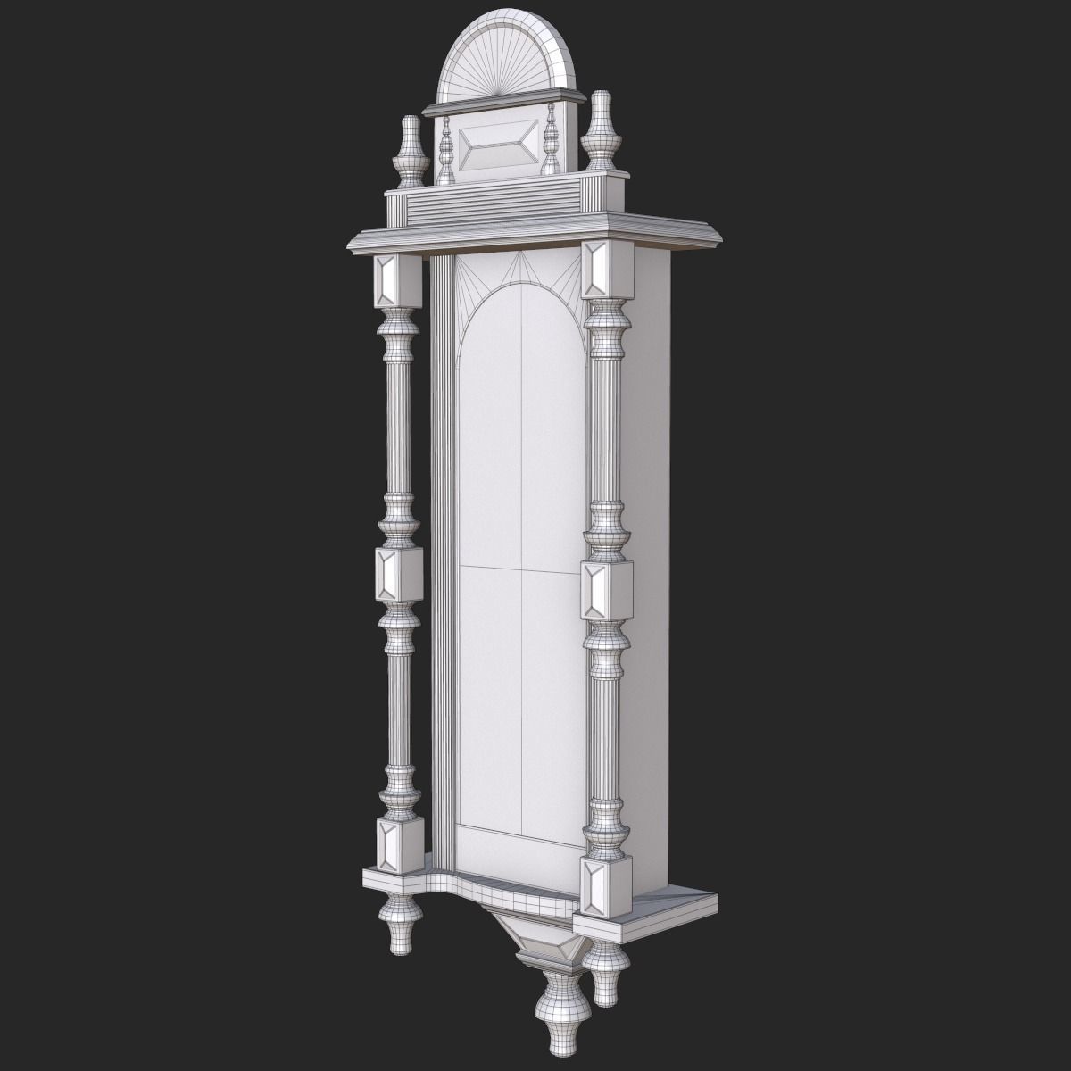 Old Antique Wall Clock PBR Low-poly 3D model_11