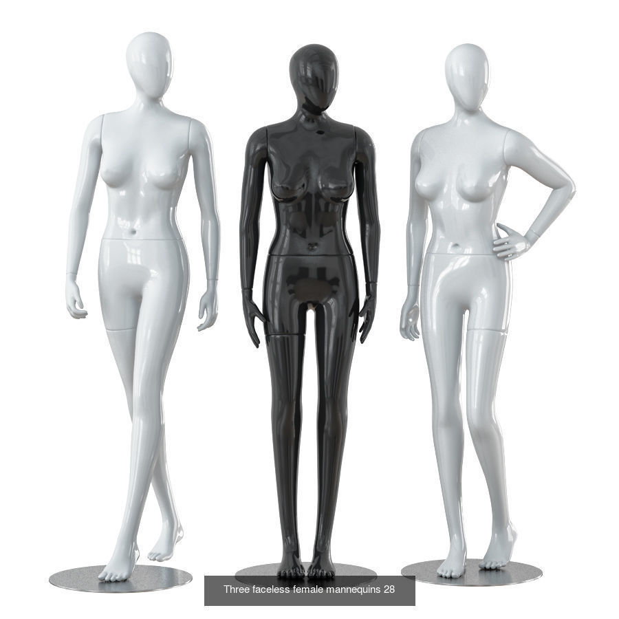 Big collection of faceless female mannequins 01 _27