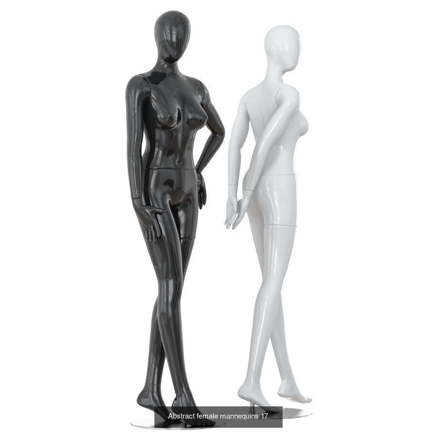 Big collection of faceless female mannequins 01 _19