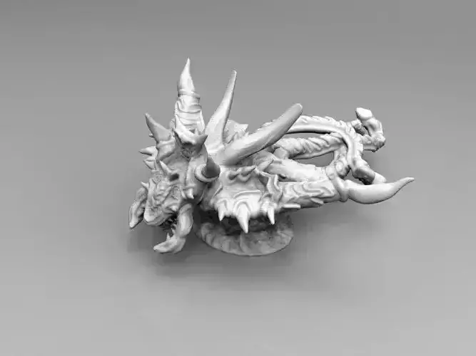 Flying Demonic Screamer with tentacles Free 3D print model