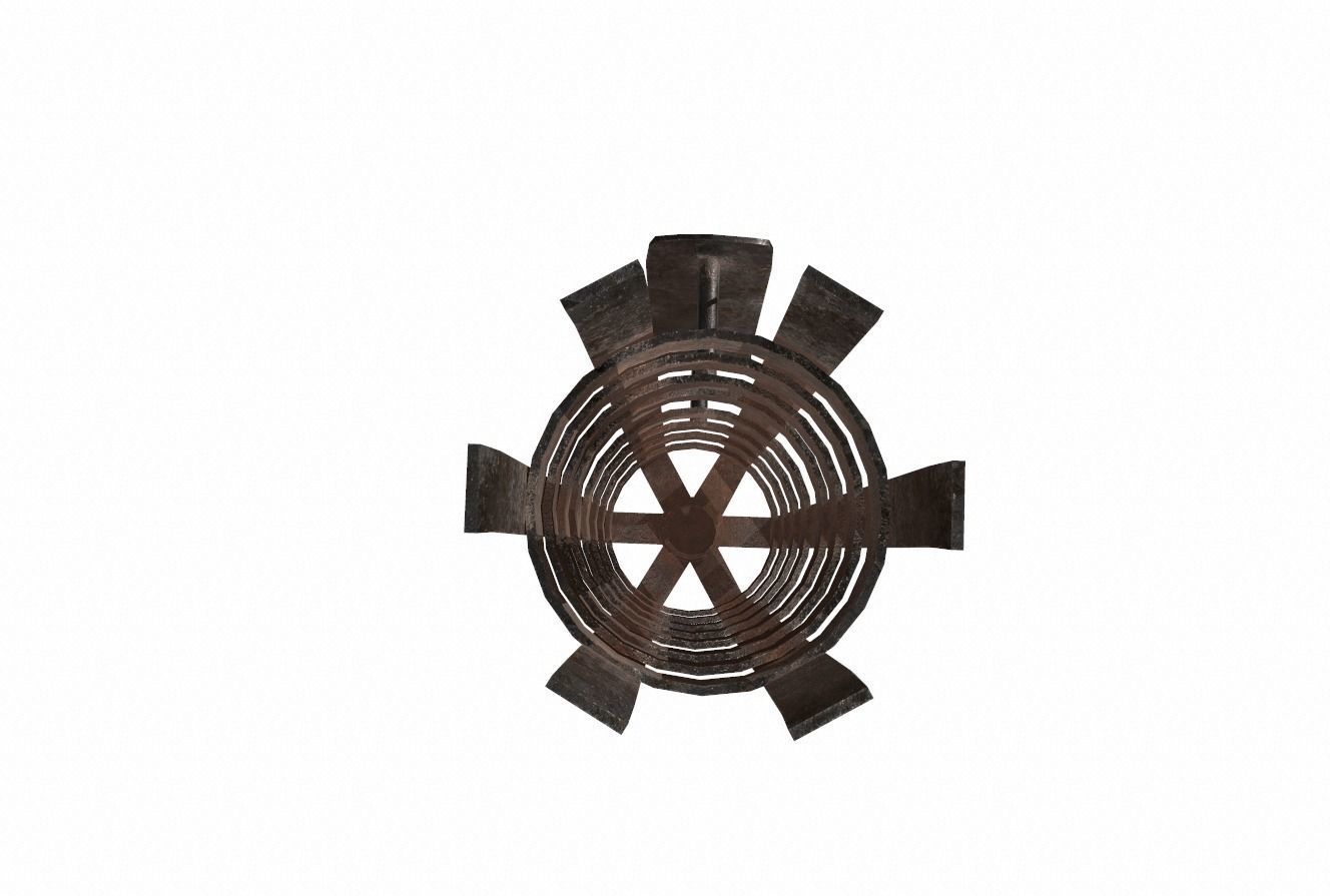 Iron Brazier 2 PBR Low-poly 3D model_4