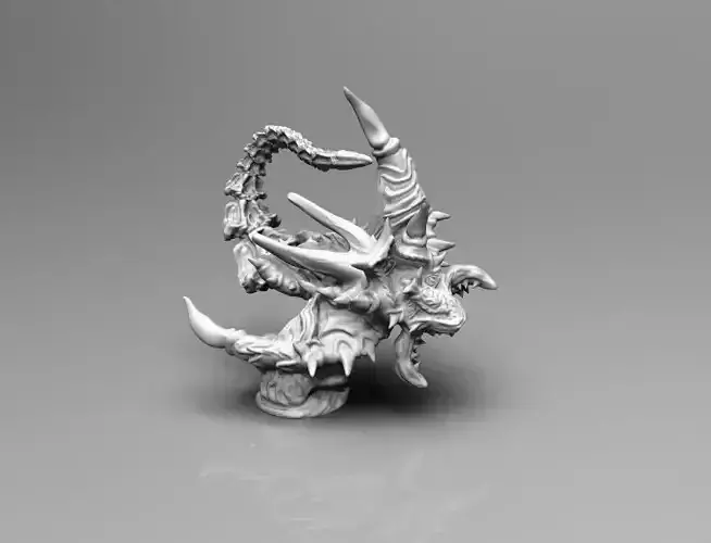 Attacking Demonic Screamer with sting 3D print model