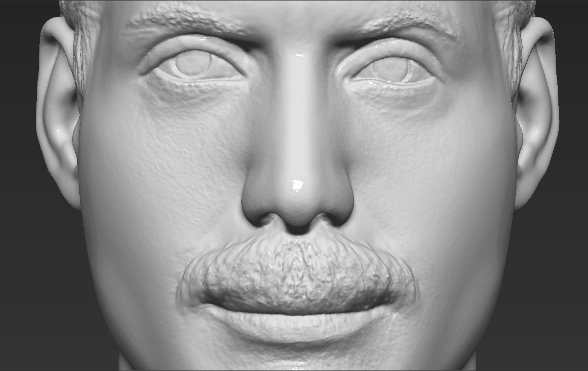 Freddie Mercury bust 3D printing ready stl obj formats 3D print model_13