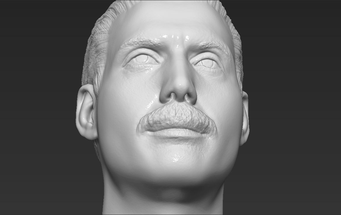 Freddie Mercury bust 3D printing ready stl obj formats 3D print model_17