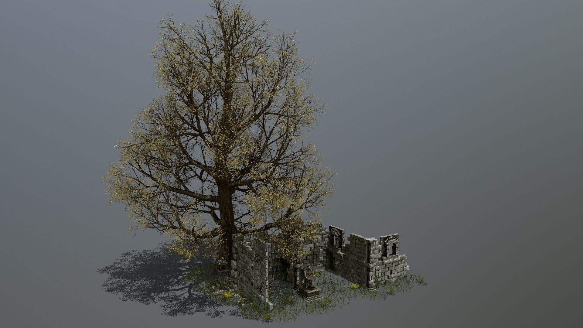 old ruin set Low-poly 3D model_27