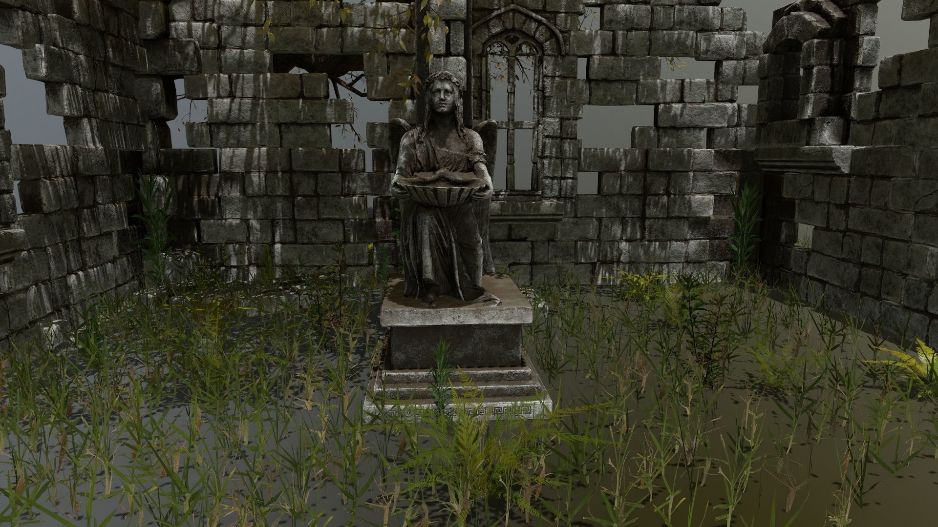 old ruin set Low-poly 3D model_36