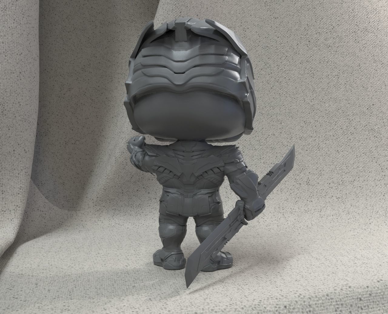Thanos pop vinyl figure holding sword 3D print model_3