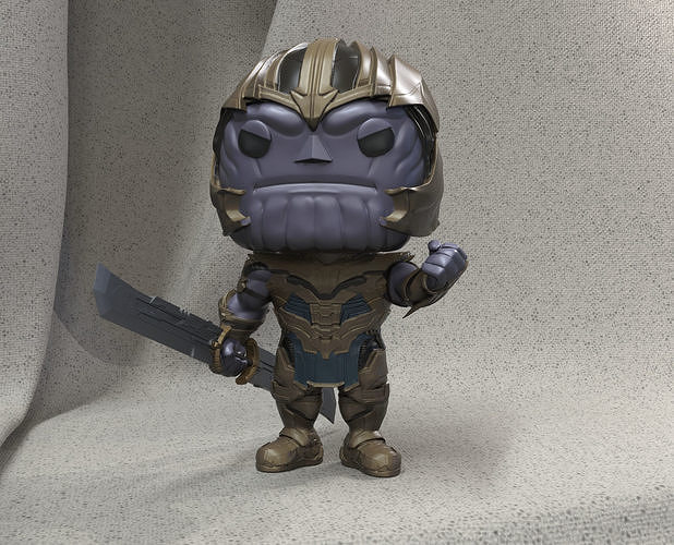 Thanos pop vinyl figure holding sword 3D print model