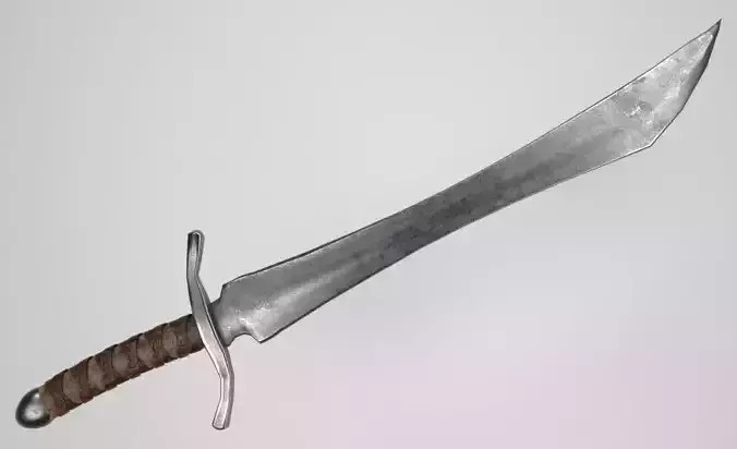Longsword 2 sword Low-poly 3D model