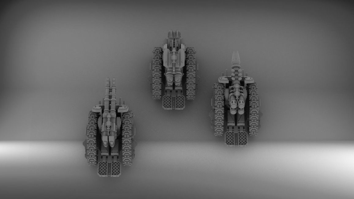 Legion Longsword bundle with laser and grav and bolter 3D print model_4