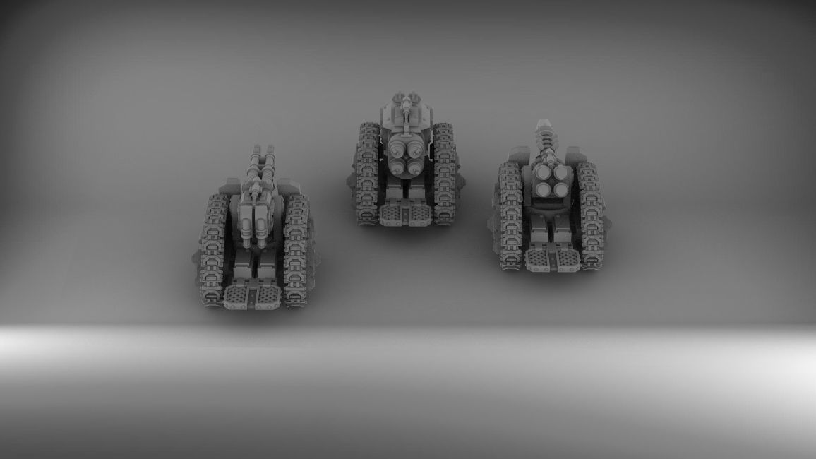 Legion Longsword bundle with laser and grav and bolter 3D print model_3