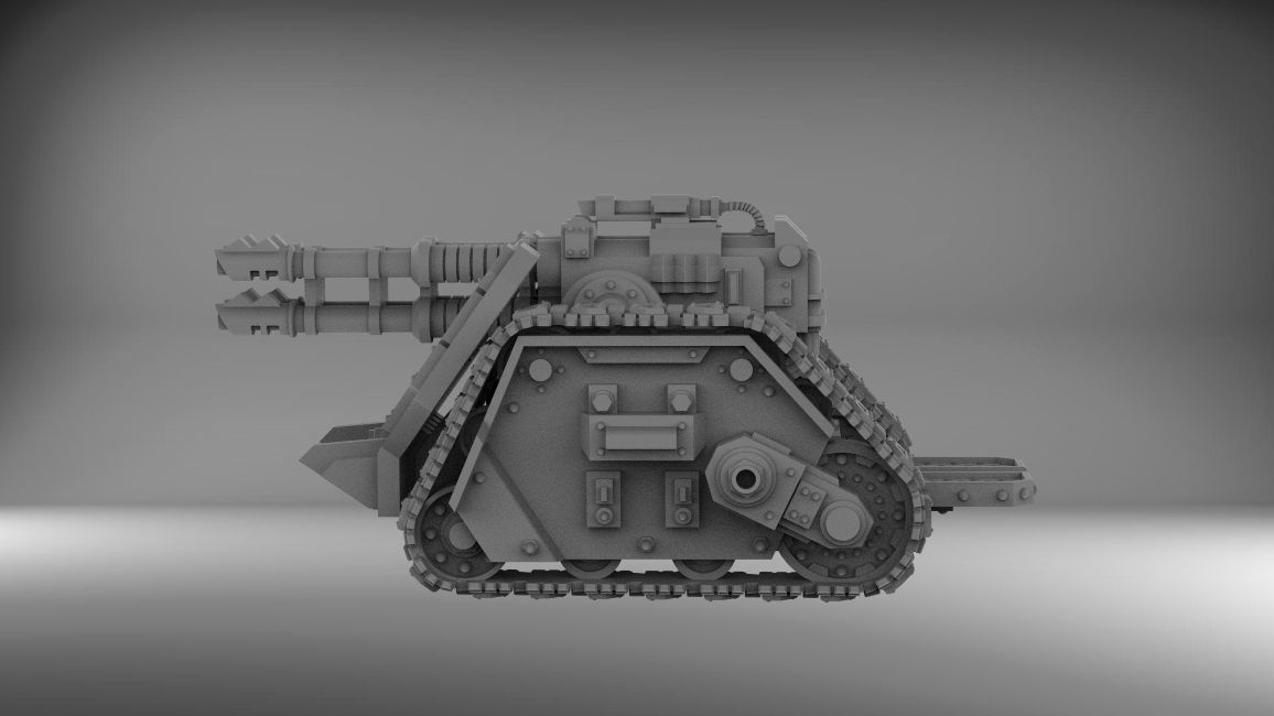 Legion Longsword bundle with laser and grav and bolter 3D print model_16