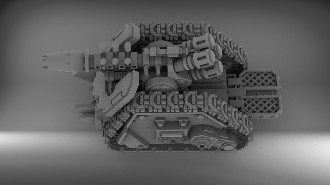 Legion Longsword bundle with laser and grav and bolter 3D print model_12