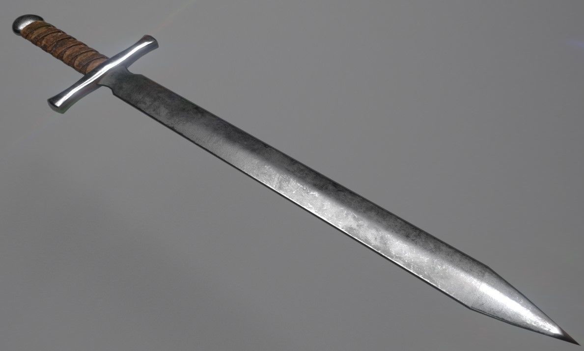 Shortsword sword Free low-poly 3D model_3