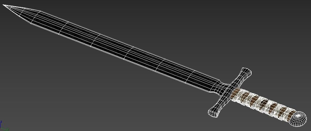 Shortsword sword Free low-poly 3D model_5