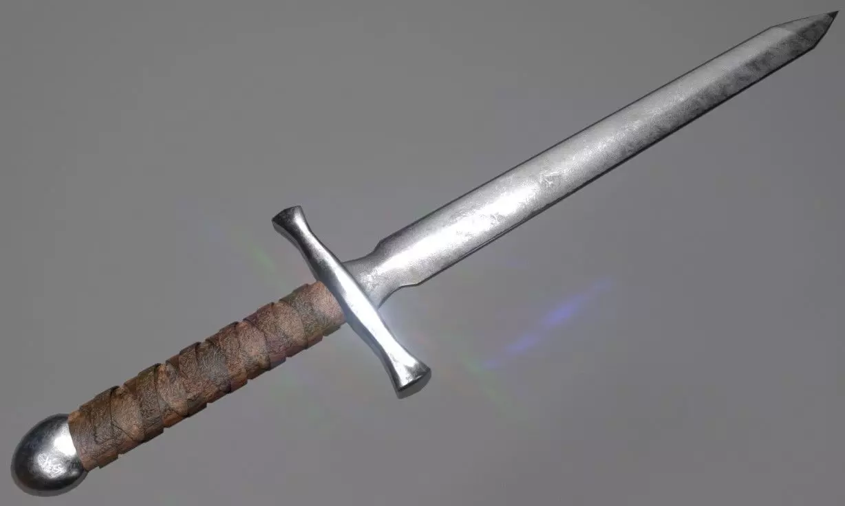 Shortsword sword Free low-poly 3D model_0