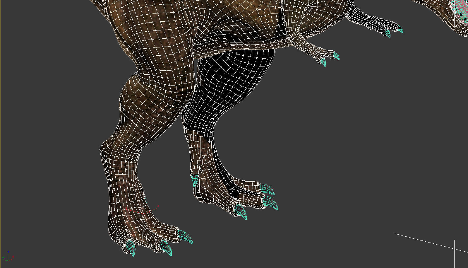 Tyrannosaurus rex -maya 3D model_4