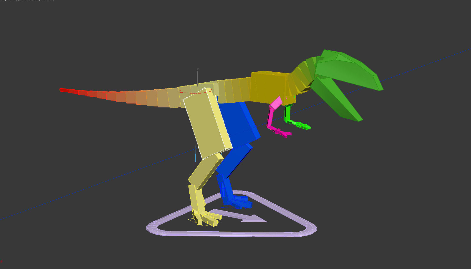 Tyrannosaurus rex -maya 3D model_3