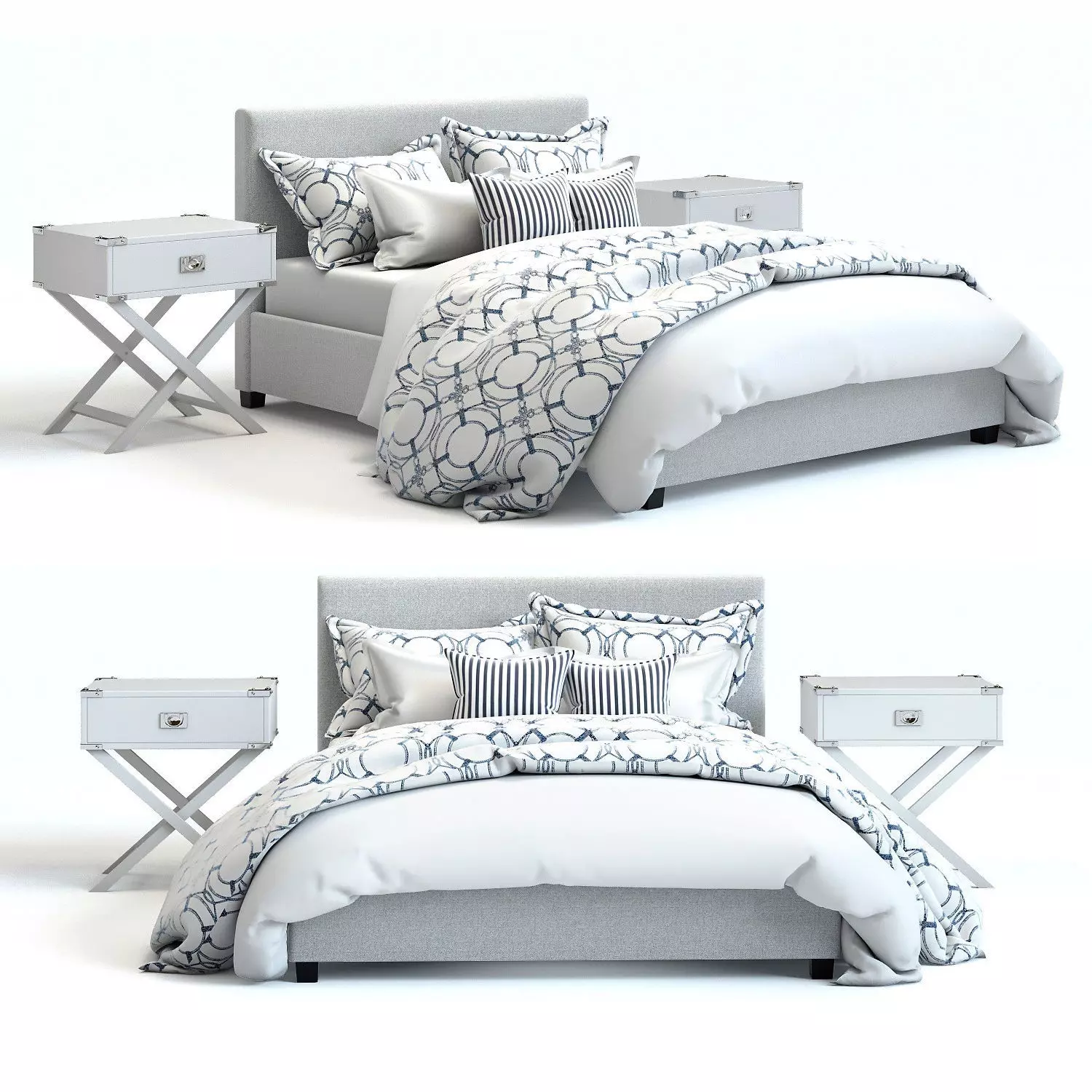 Pottery Barn - Raleigh Square Bed 3D model