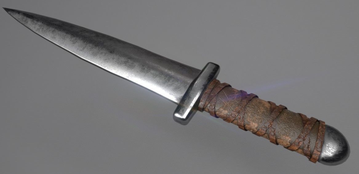 Dirk Dagger Low-poly  3D model