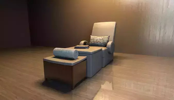 Massage chair for spa 3D model