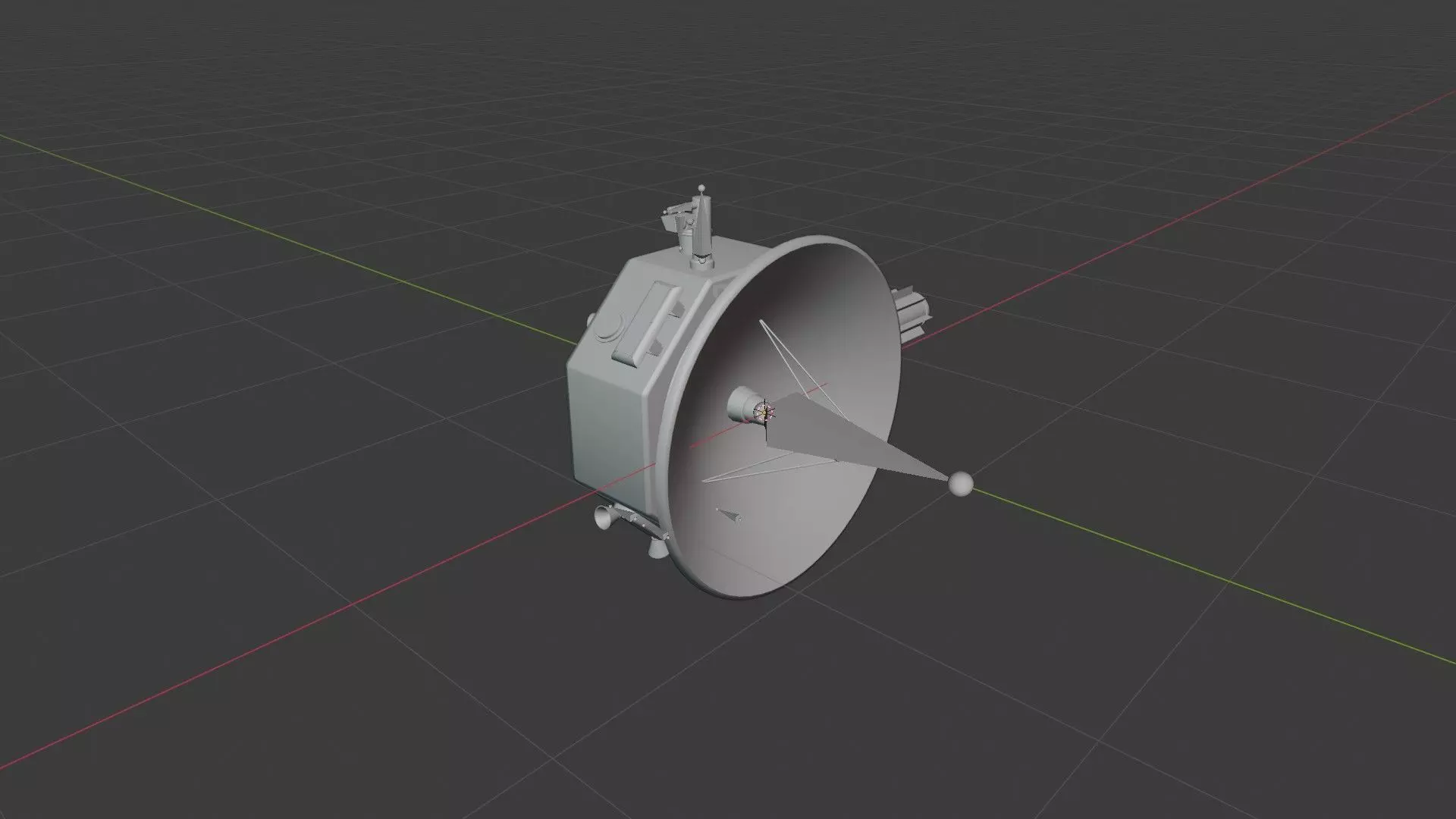 Deep Space Probe Low-poly 3D model_12