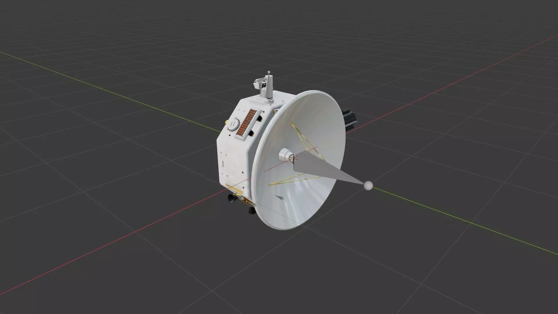 Deep Space Probe Low-poly 3D model_10