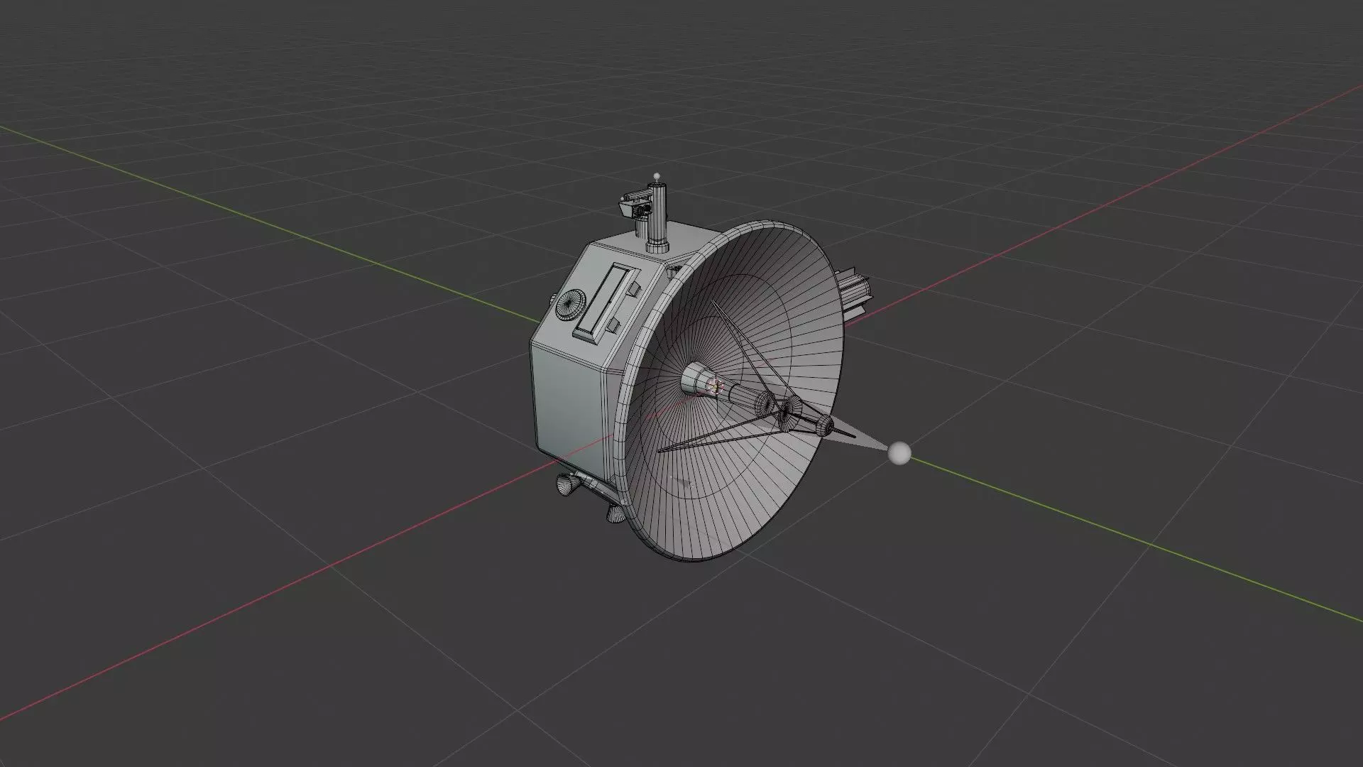 Deep Space Probe Low-poly 3D model_13