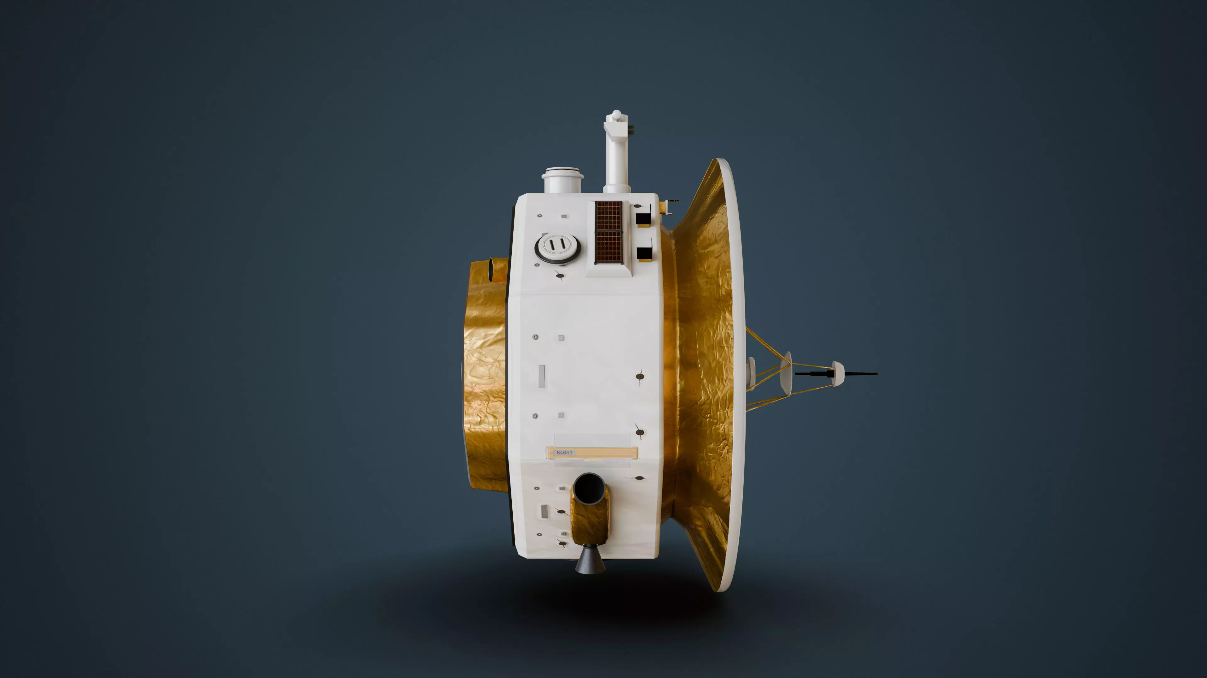 Deep Space Probe Low-poly 3D model_7