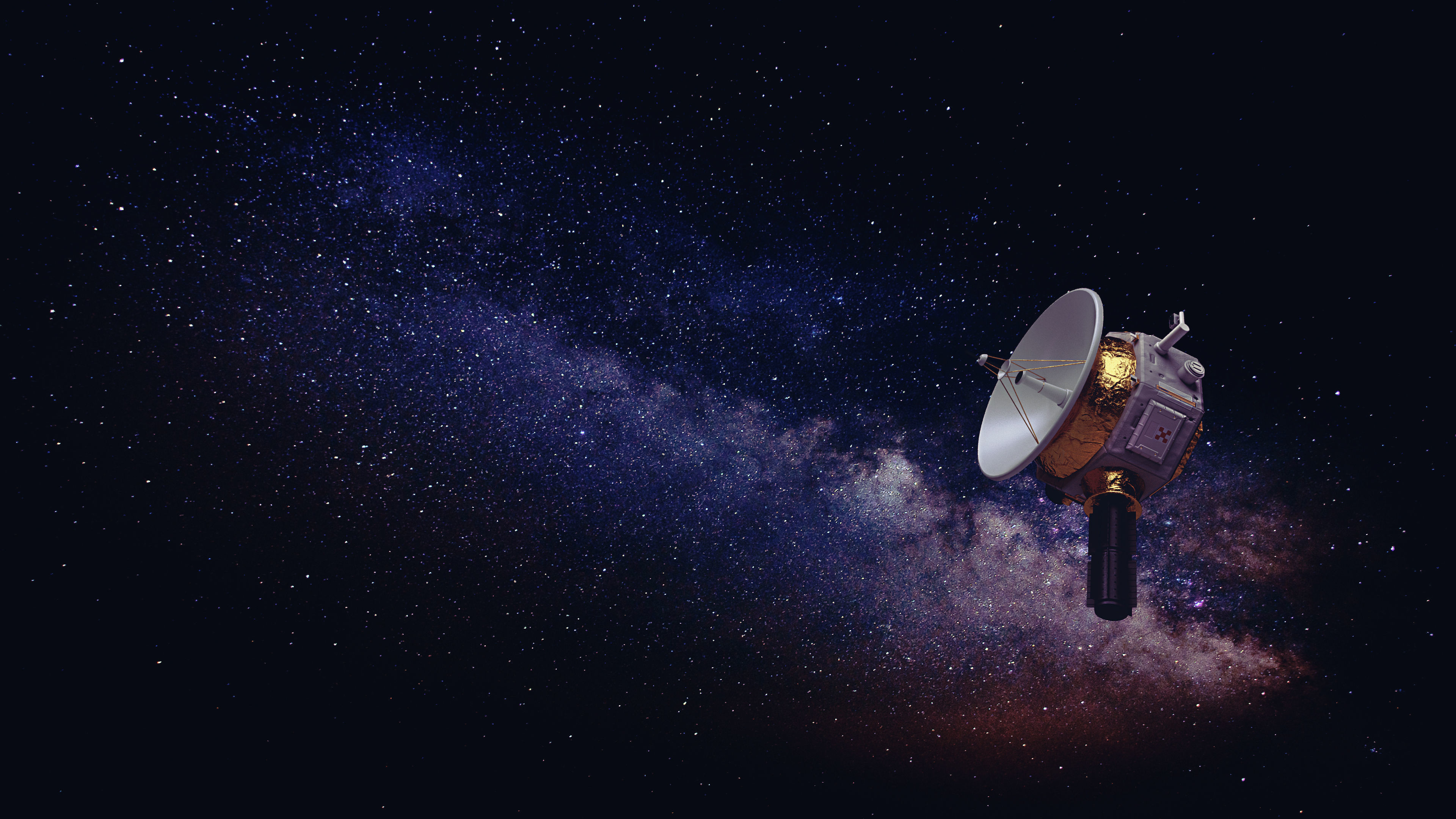 Deep Space Probe Low-poly 3D model_1