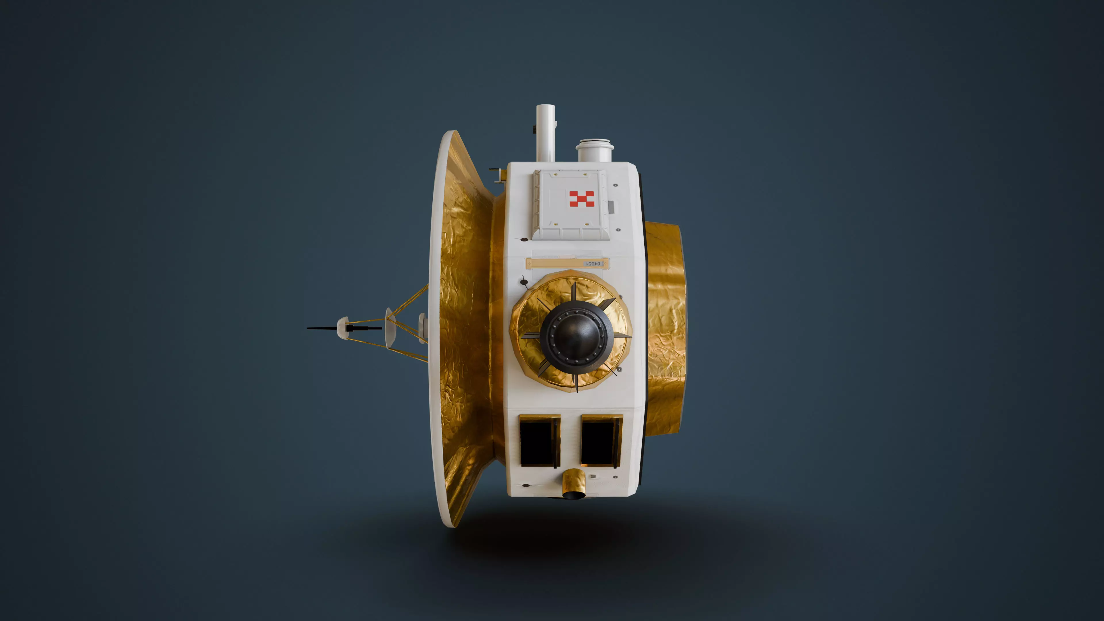 Deep Space Probe Low-poly 3D model_6