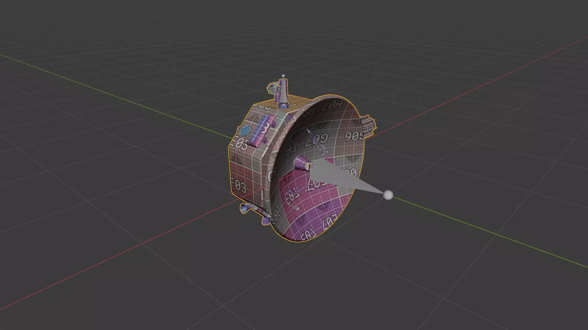Deep Space Probe Low-poly 3D model_11