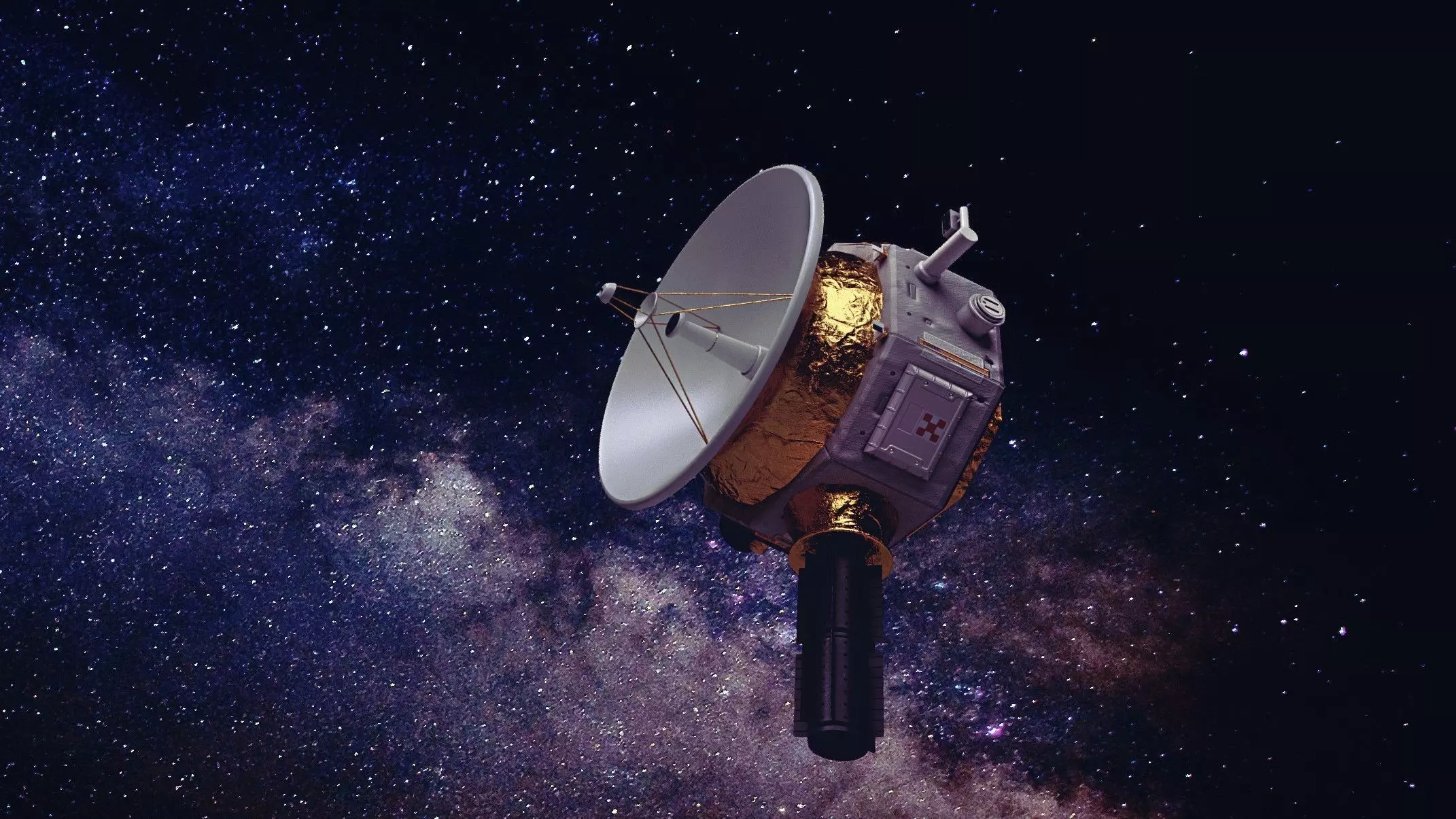 Deep Space Probe Low-poly 3D model_0