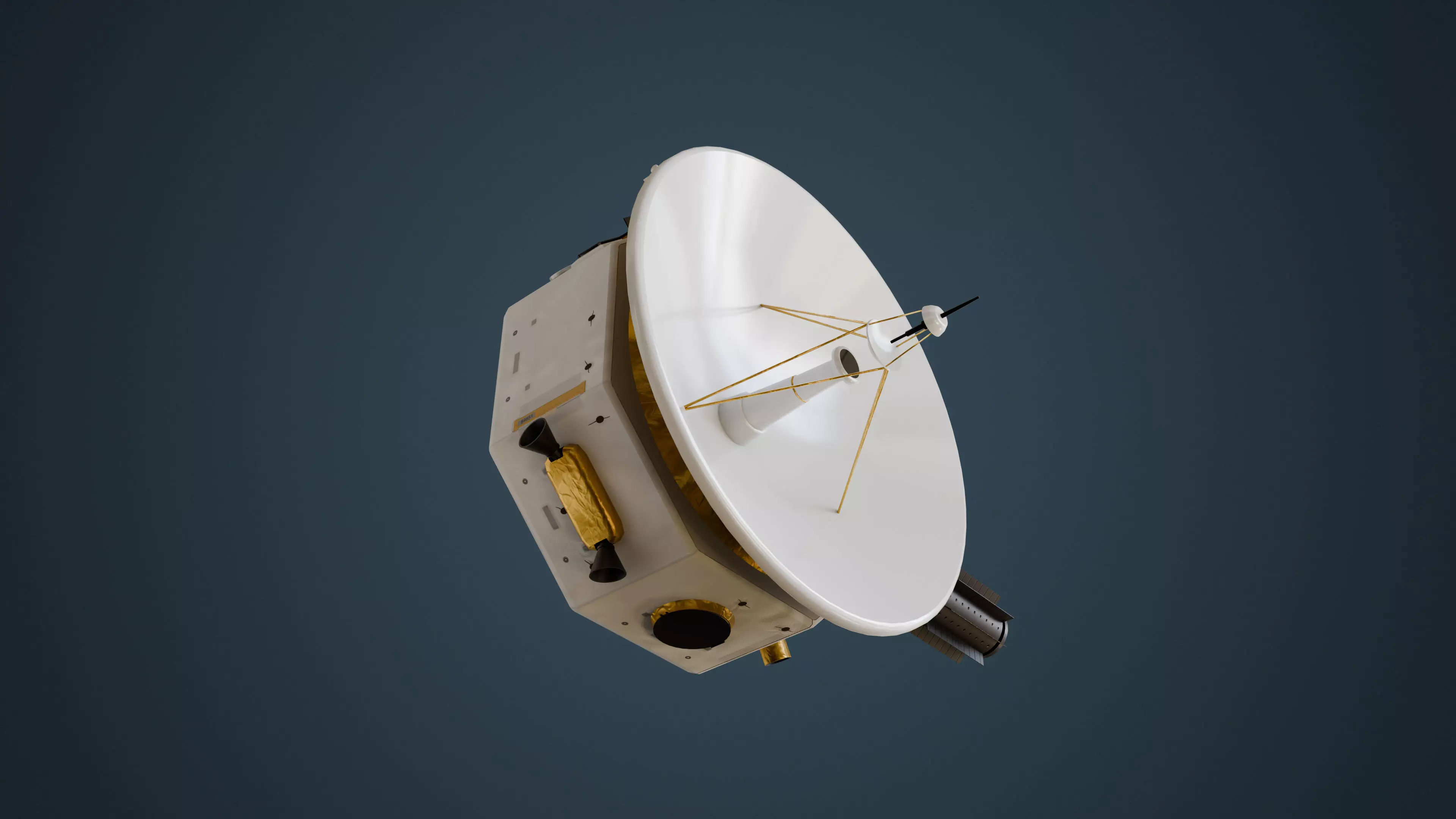 Deep Space Probe Low-poly 3D model_9