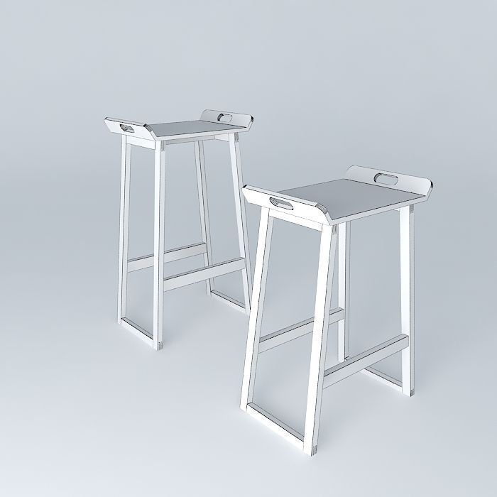 Malte beech white 3D model_3