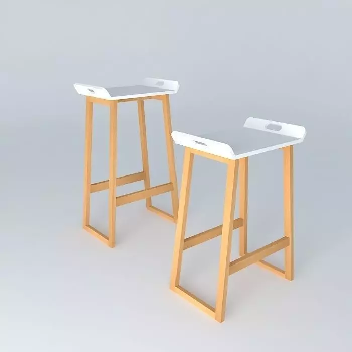 Malte beech white 3D model_0