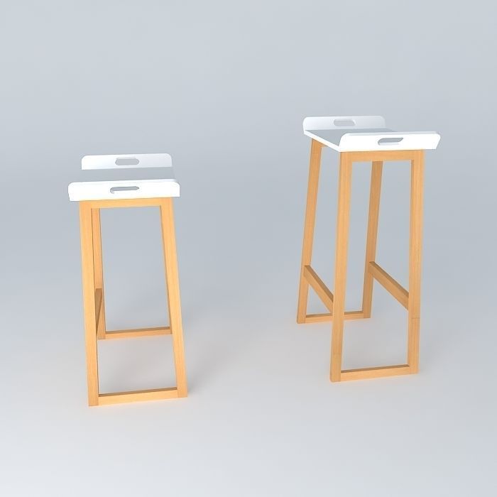 Malte beech white 3D model_2