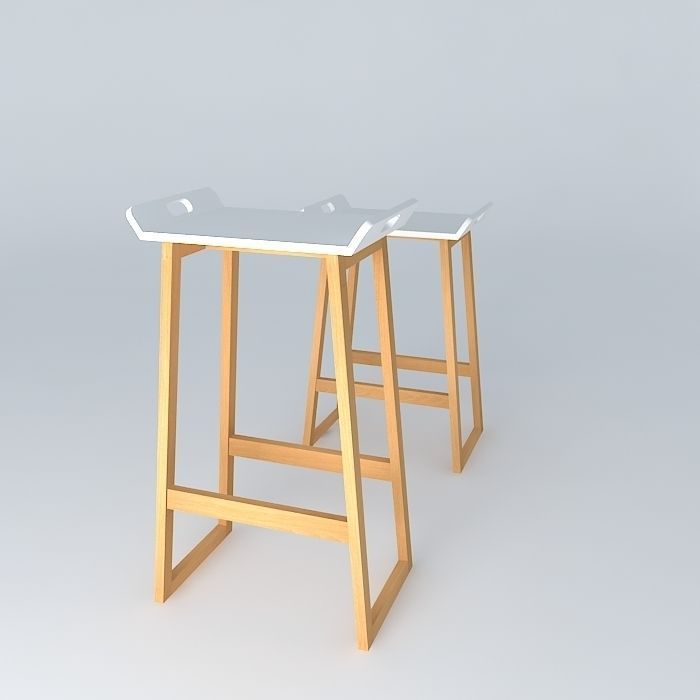 Malte beech white 3D model_1