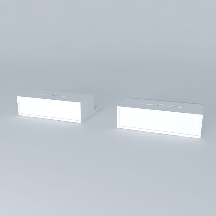 Ludvig Router modem wall cabinet 3D model_1