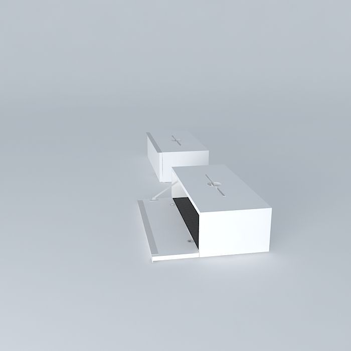 Ludvig Router modem wall cabinet 3D model_2
