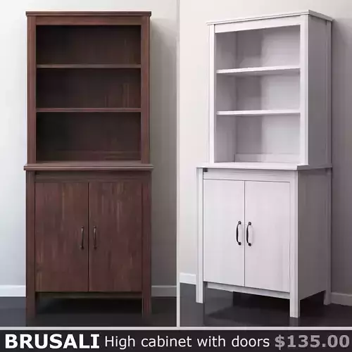 BRUSALI High cabinet with doors 3D model