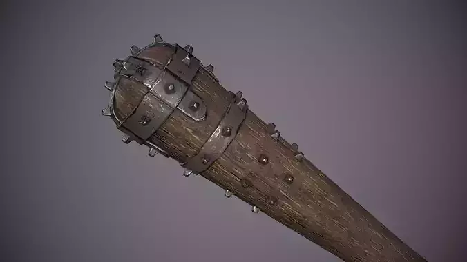Spiked Club Low-poly 3D model