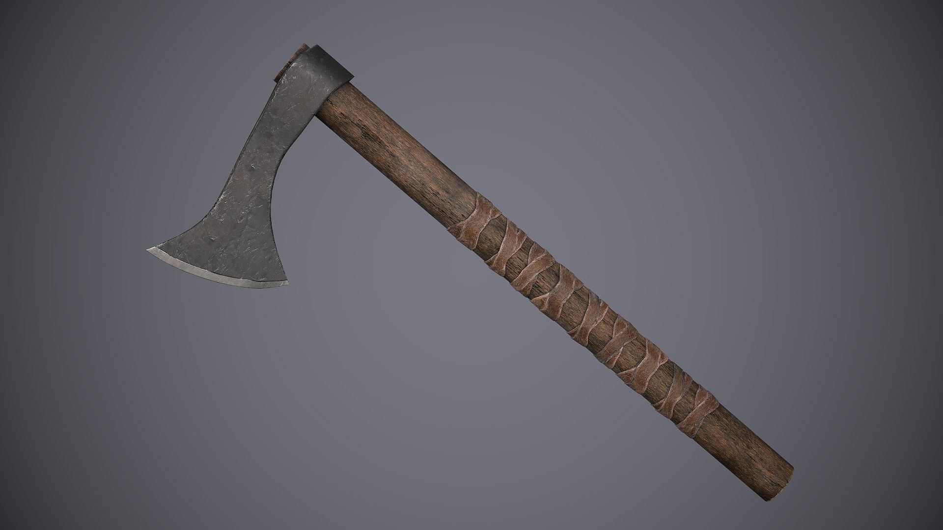 Francisca Axe Medieval Low-poly 3D model_1