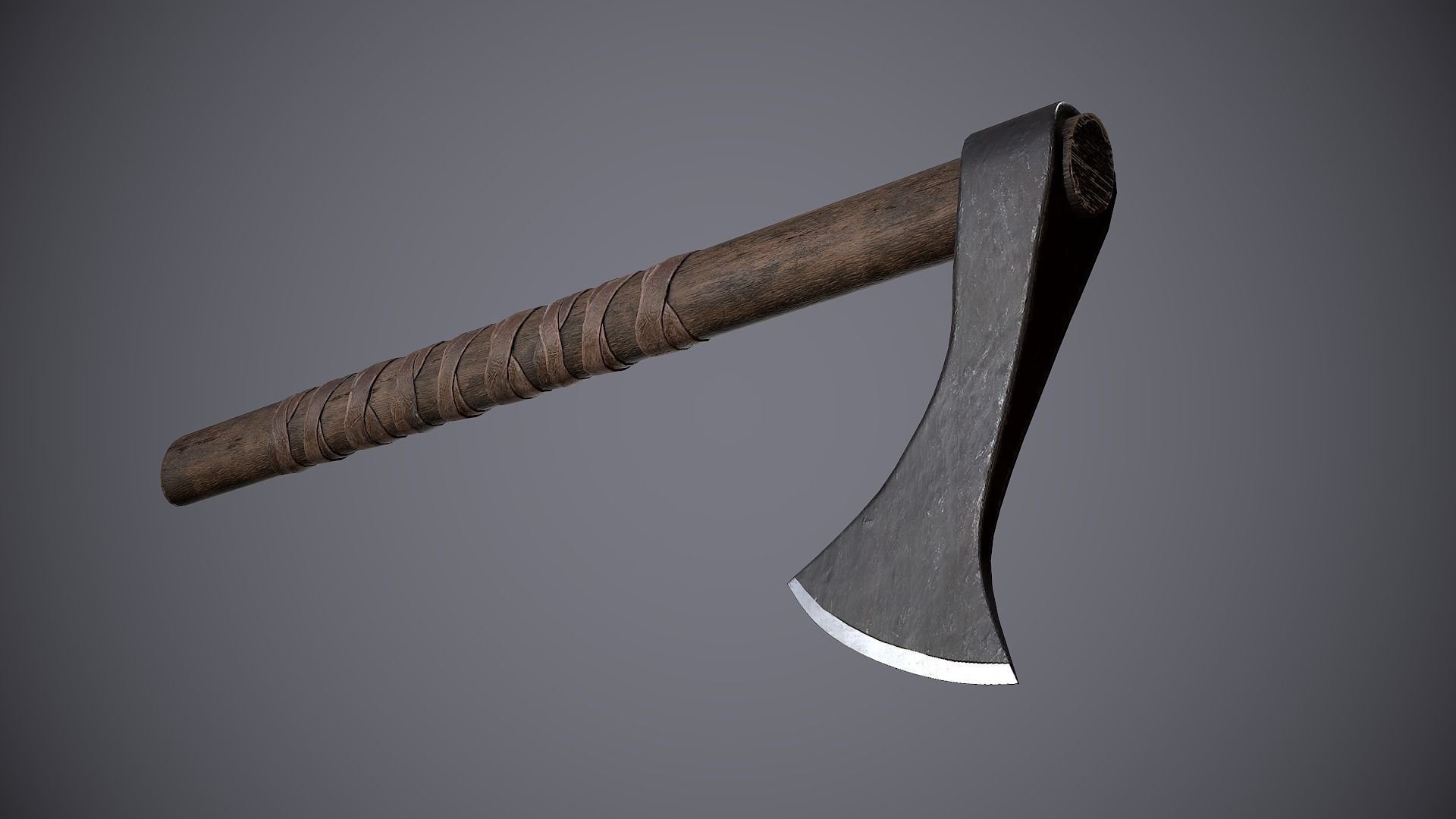 Francisca Axe Medieval Low-poly 3D model_5