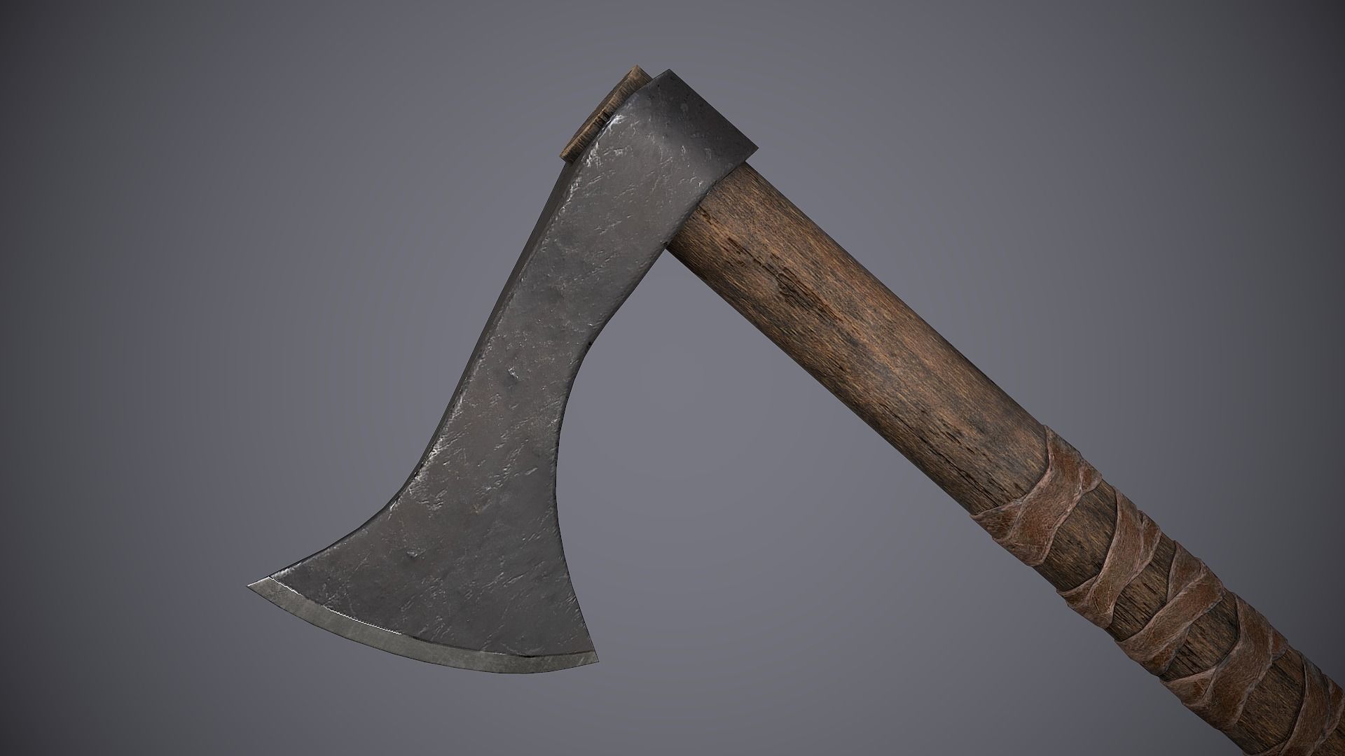 Francisca Axe Medieval Low-poly 3D model_3