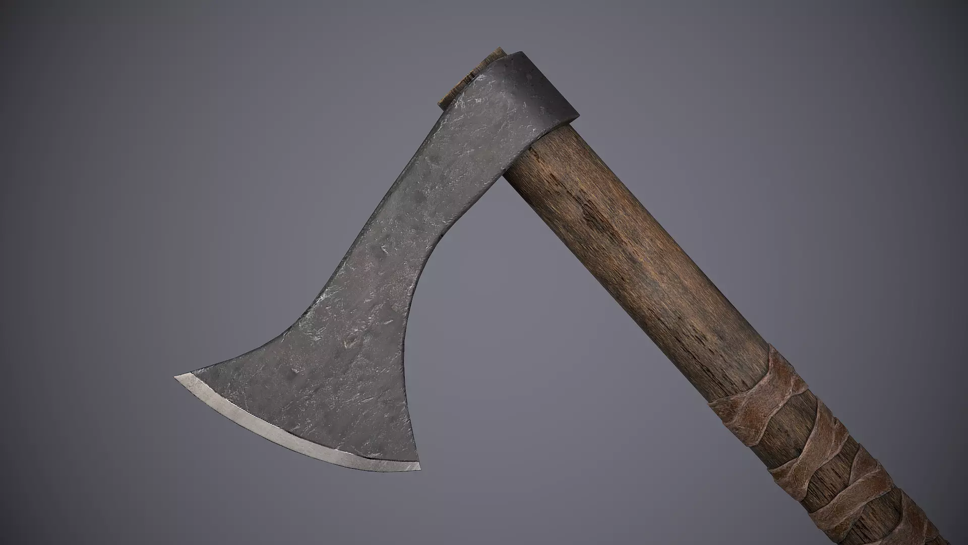 Francisca Axe Medieval Low-poly 3D model_0