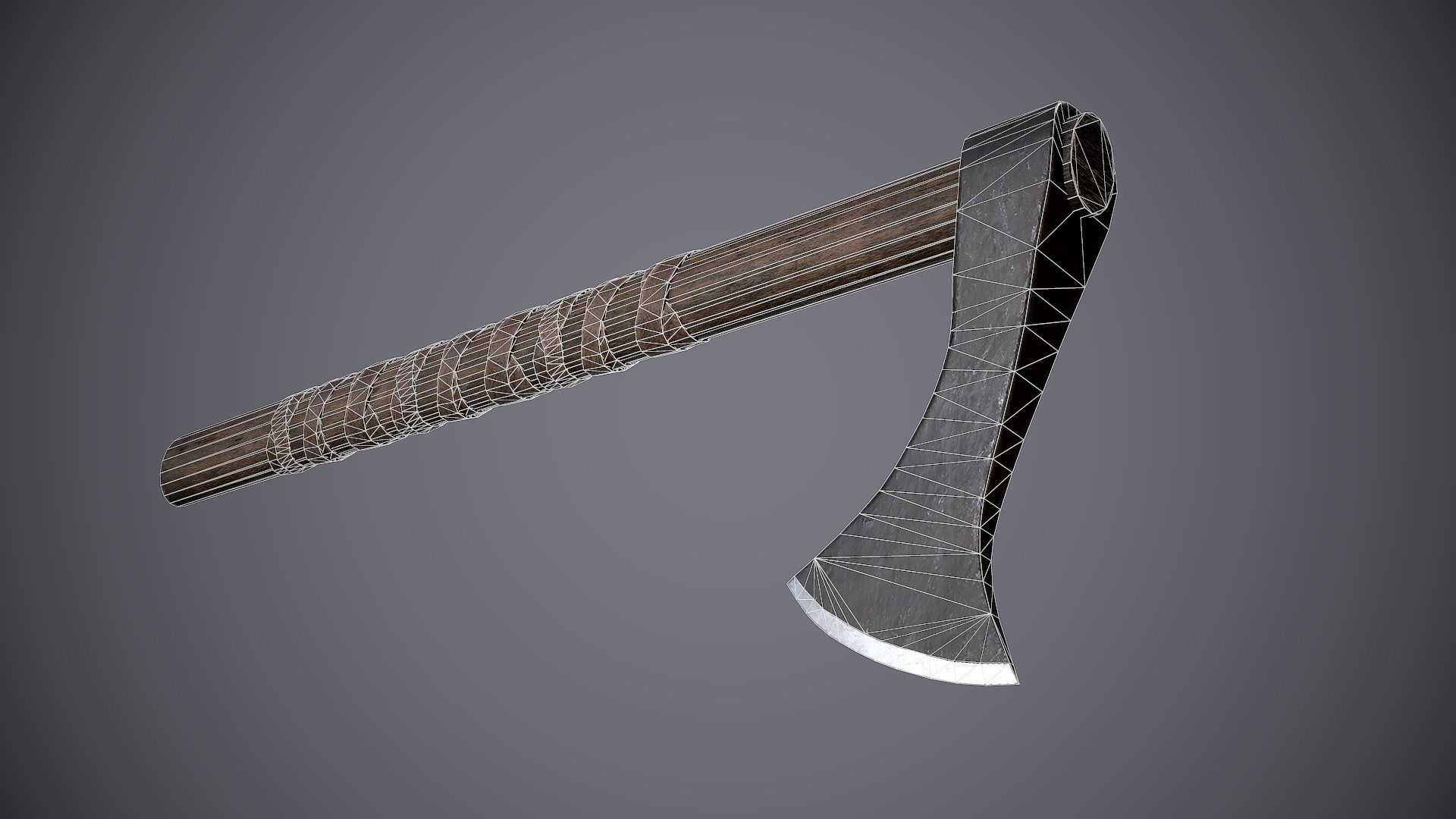 Francisca Axe Medieval Low-poly 3D model_6